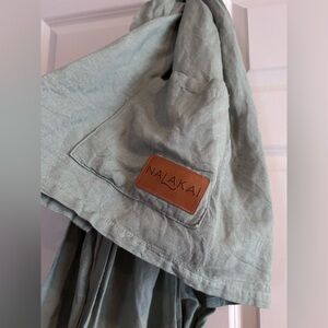 Nalakai Sage Green Bamboo Linen Ring Sling